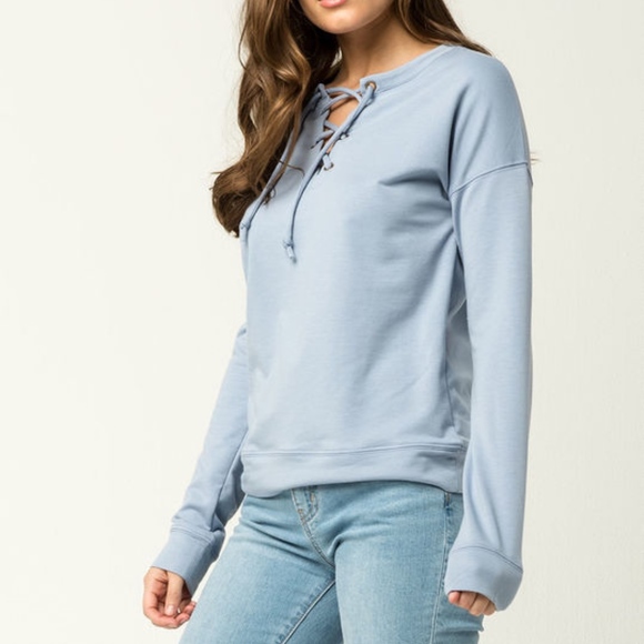 Tilly's Tops - NWT Cozy Lace Up Women's Sweatshirt size S